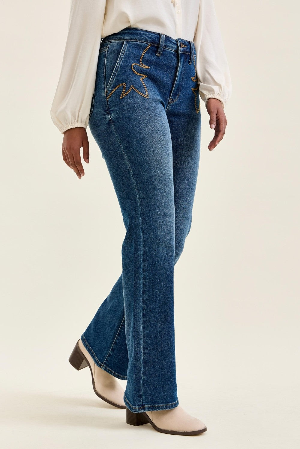 Daisy Bootcut W/ Cowboy Boot Stitching