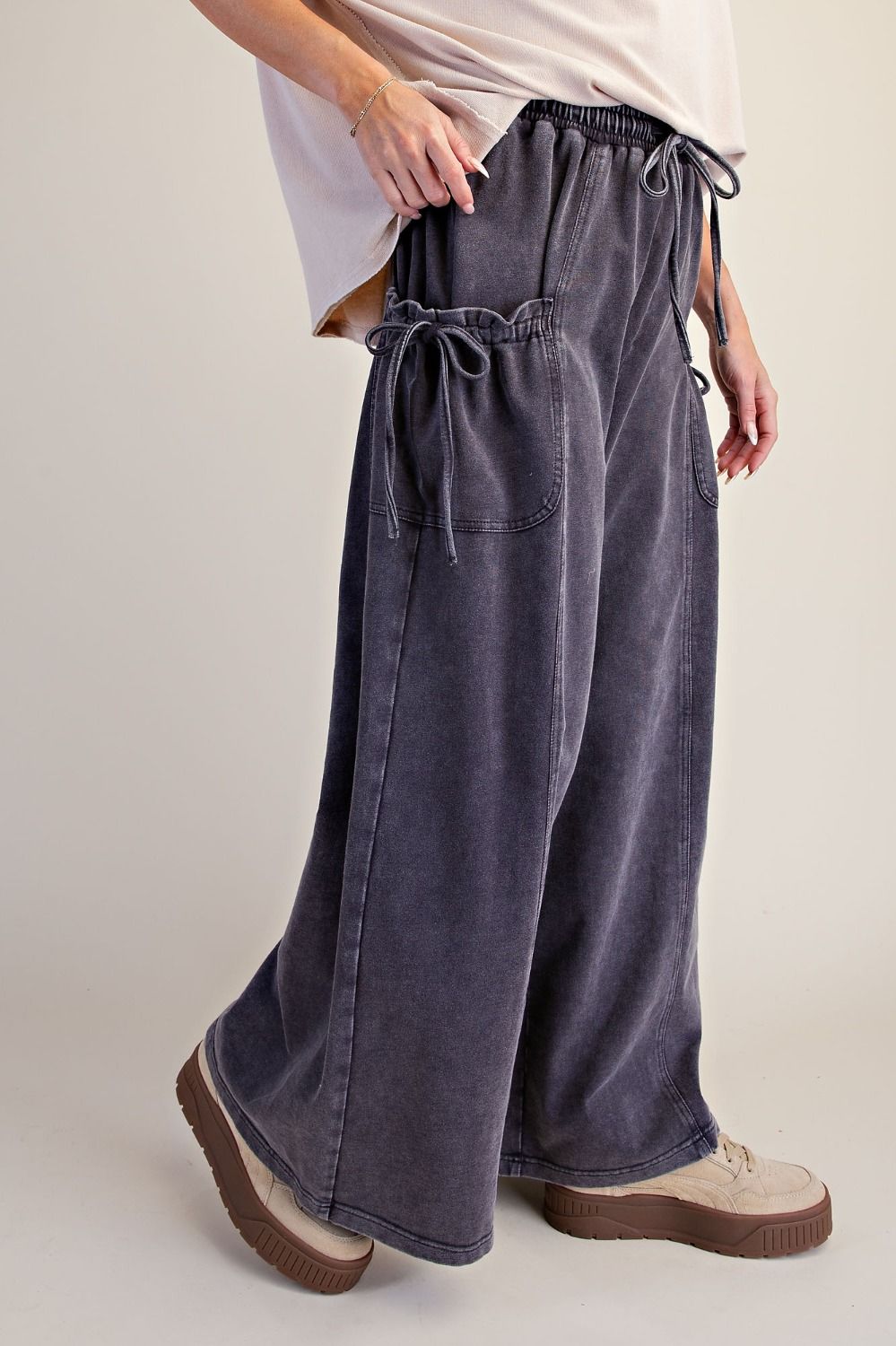 Mineral Washed Terry Knit Pants