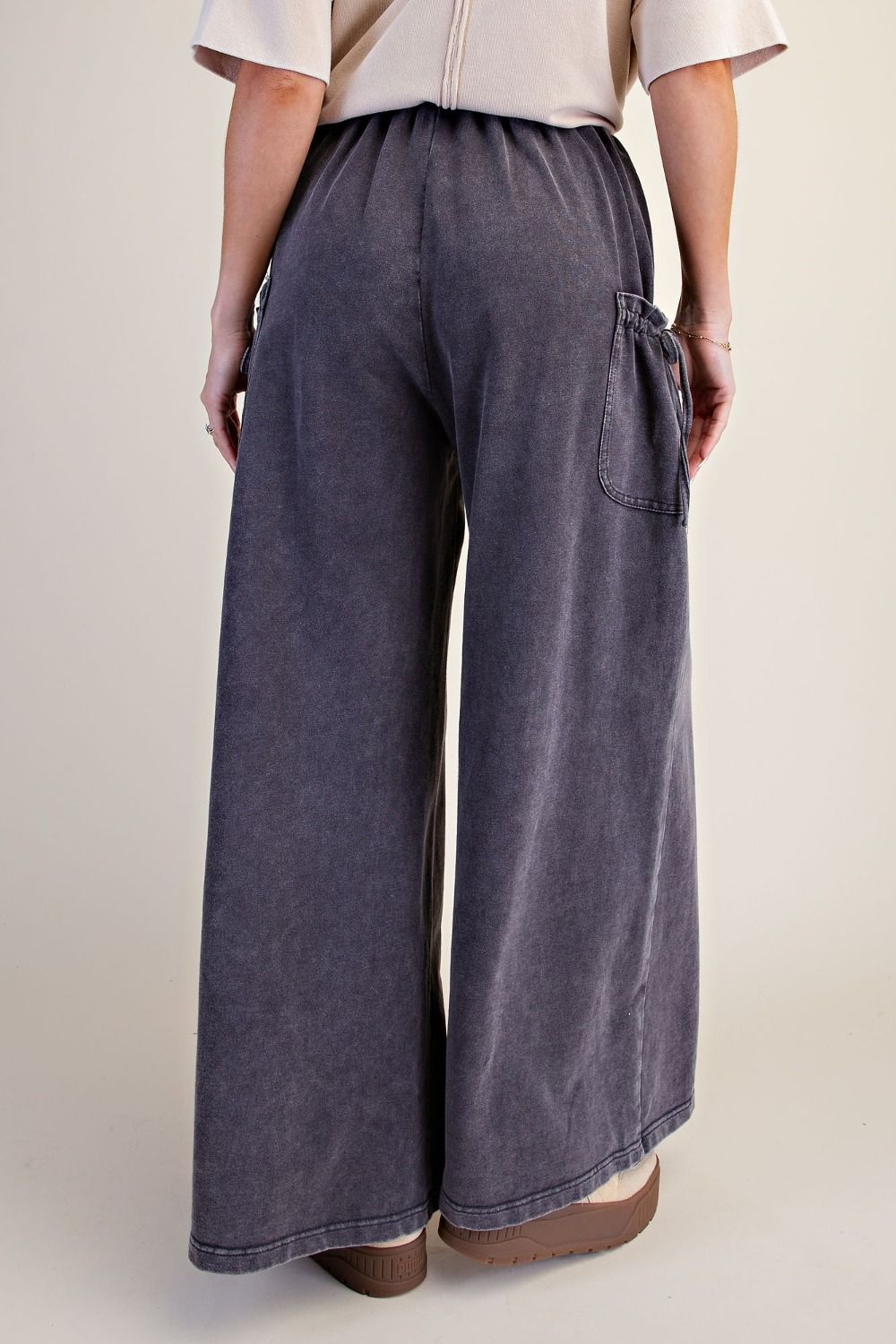Mineral Washed Terry Knit Pants