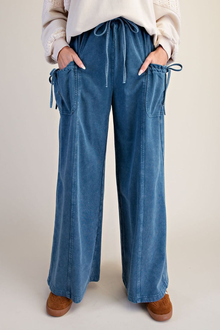 Mineral Washed Terry Knit Pants