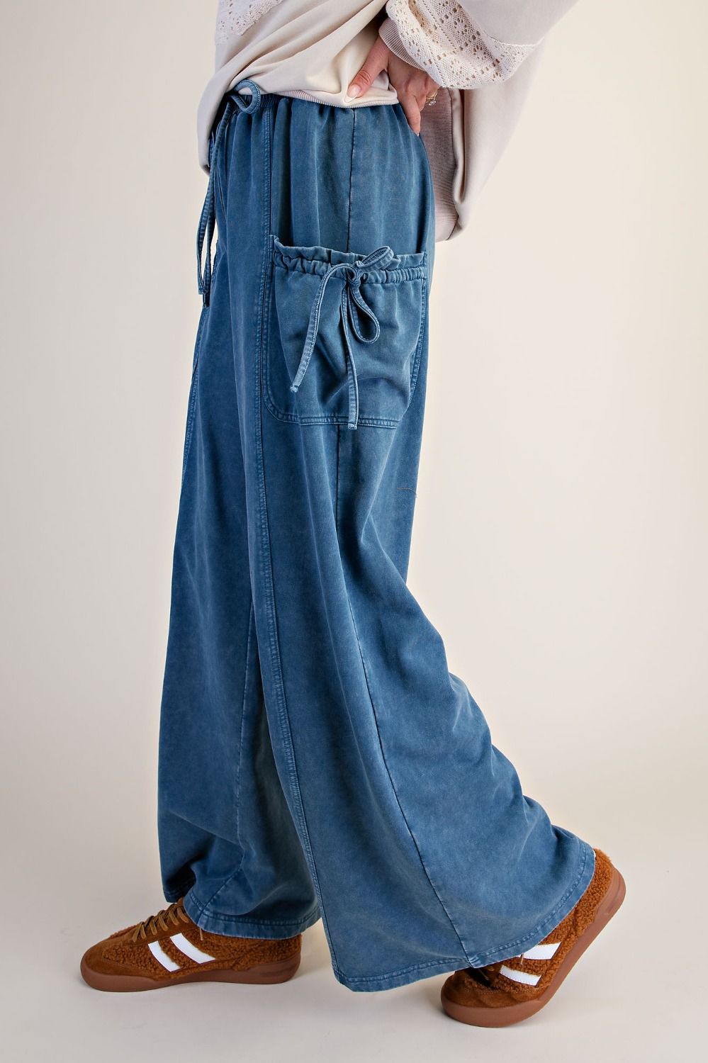 Mineral Washed Terry Knit Pants