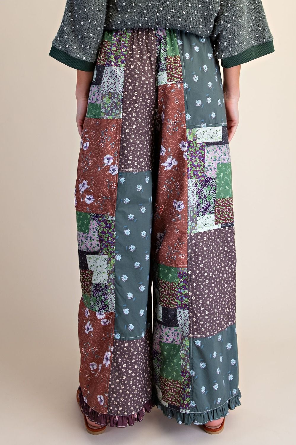 Patchwork Woven Pants