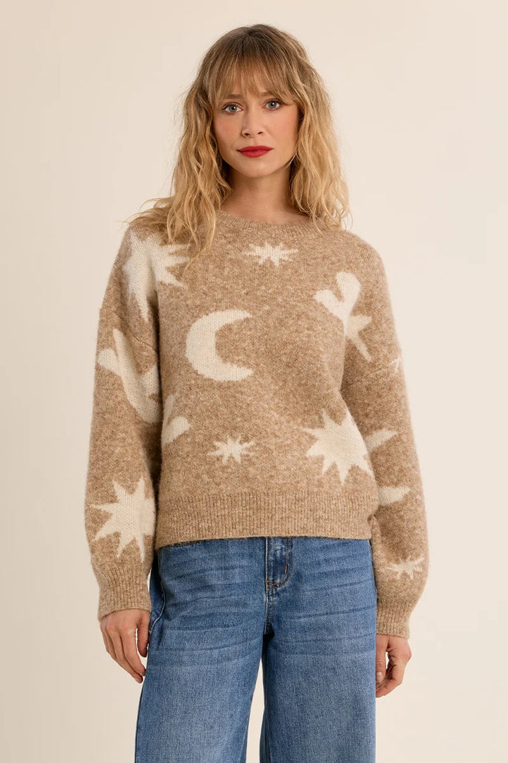 Star Pattern Knit Sweater