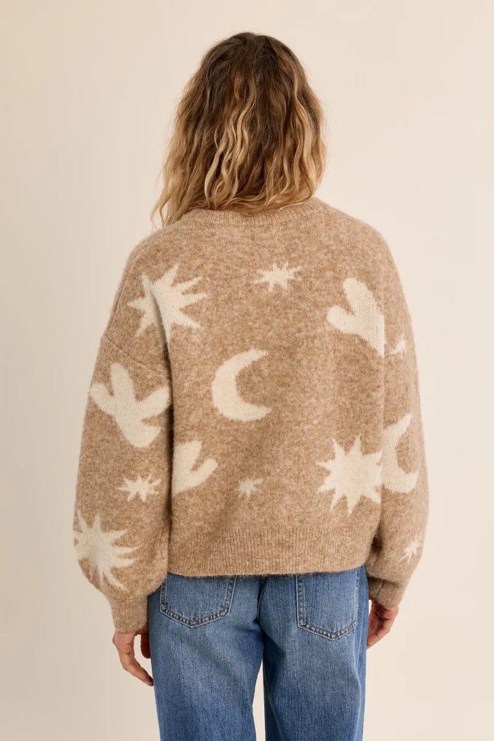 Star Pattern Knit Sweater