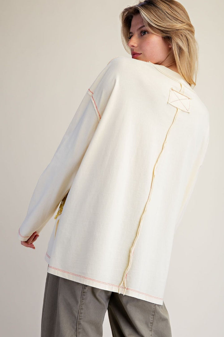 Floral Patch Cotton Top