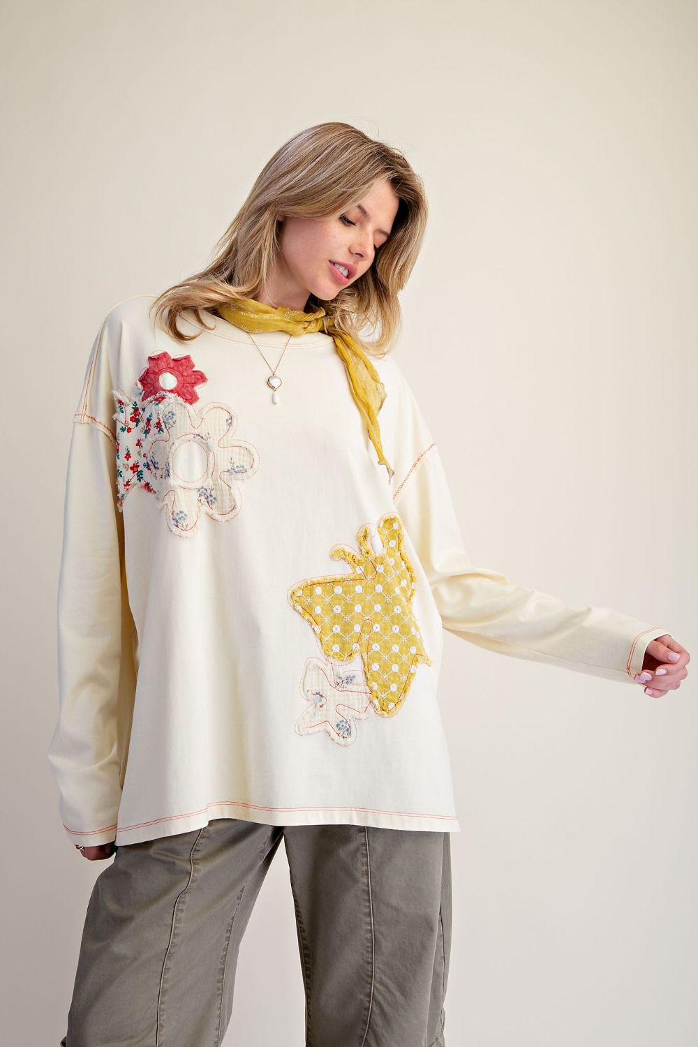 Floral Patch Cotton Top