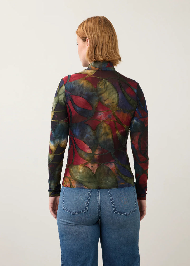 Autumnal Long Sleeve Mock Neck Top