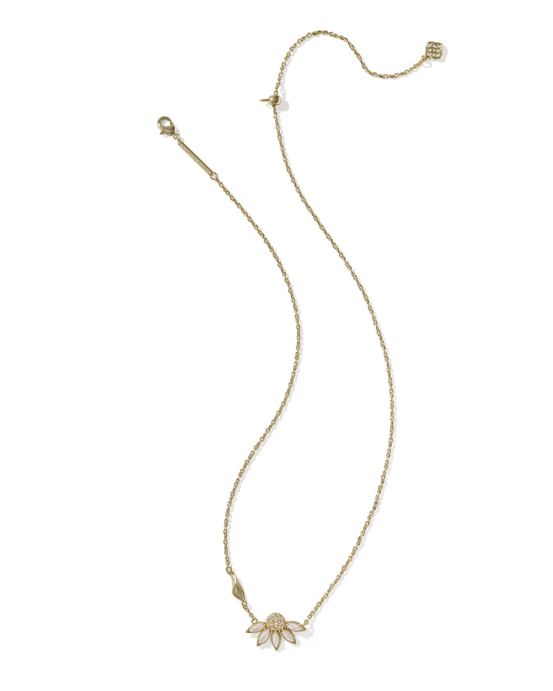 Anya Flower Pendant Gold Ivory Mix