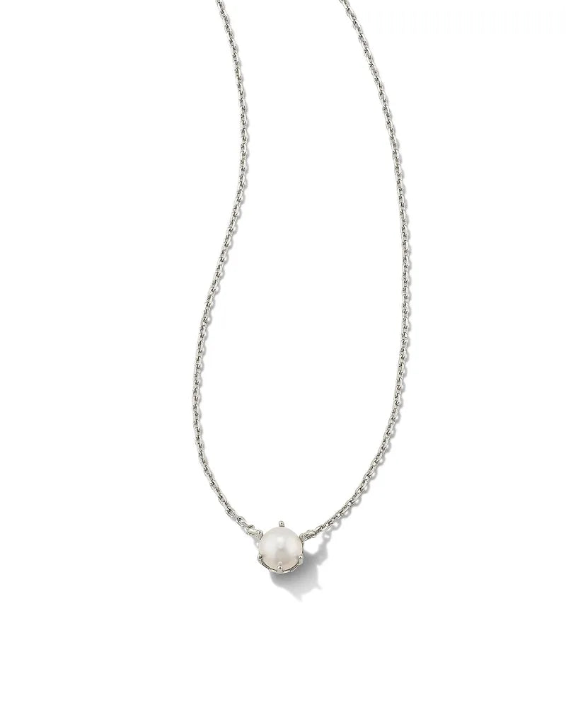Ashton Pearl Pendant Rhod White Pearl