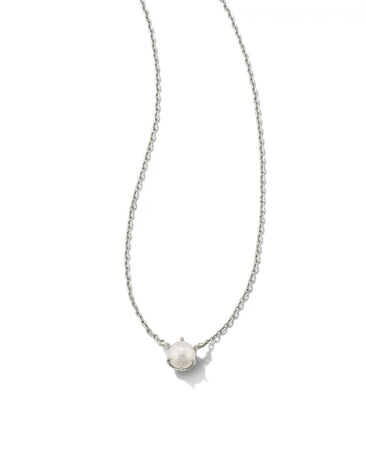 Ashton Pearl Pendant Rhod White Pearl