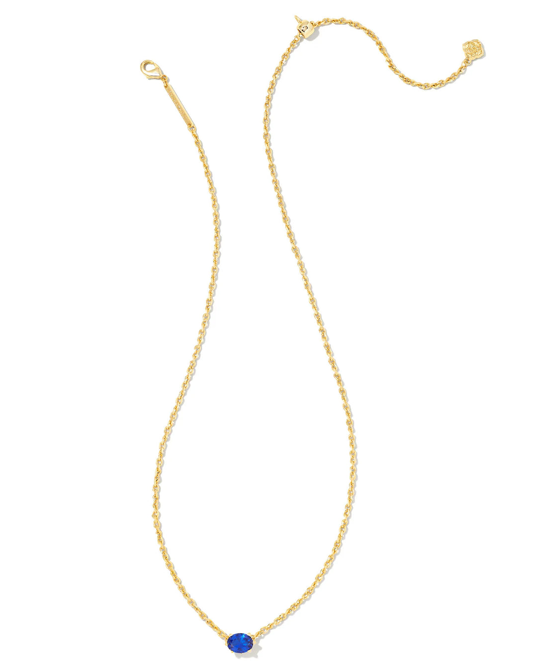 Cailin Pendant Gold Blue Crystal