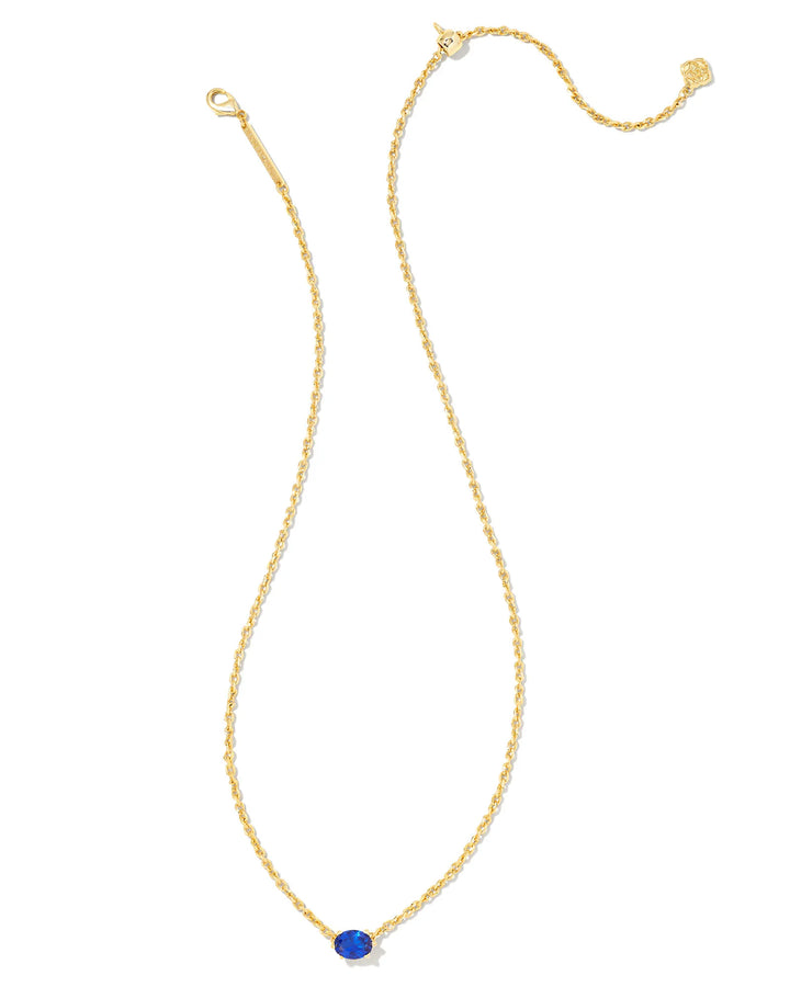 Cailin Pendant Gold Blue Crystal
