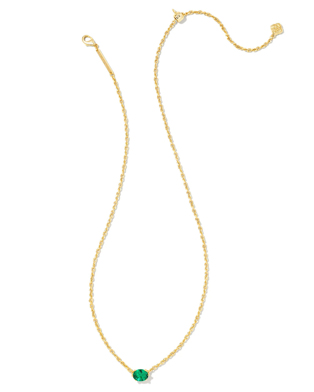 Cailin Pendant Gold Green Crystal