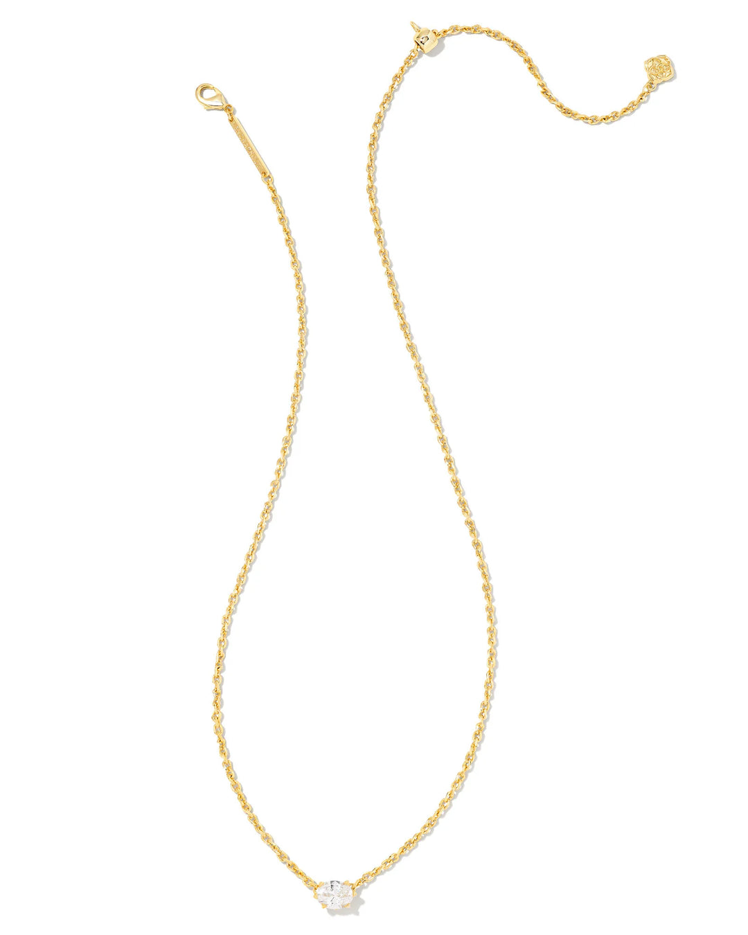 Cailin Pendant Gold Metal White CZ