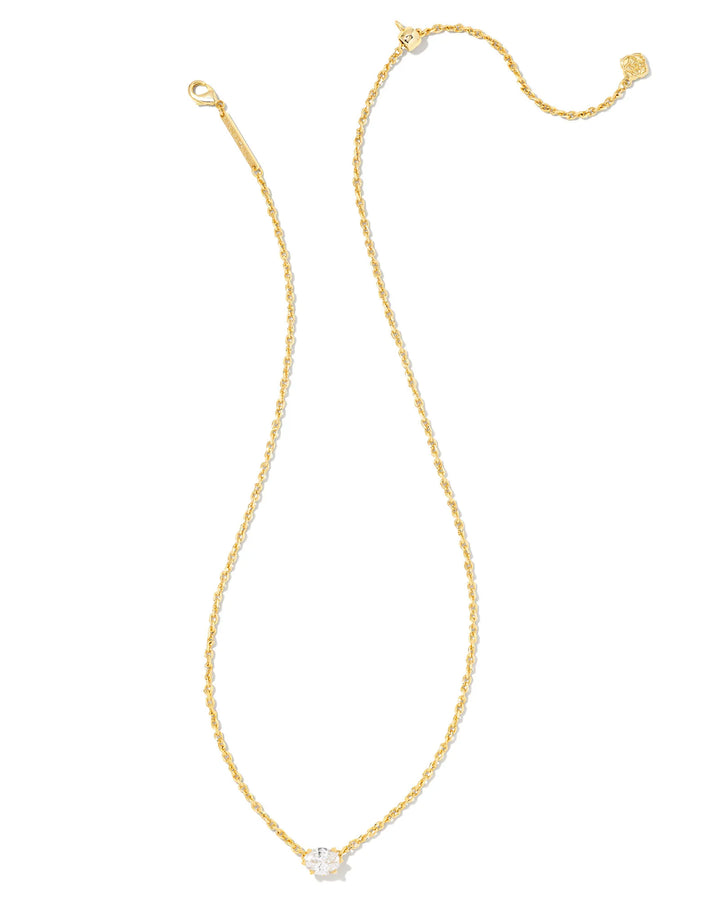 Cailin Pendant Gold Metal White CZ