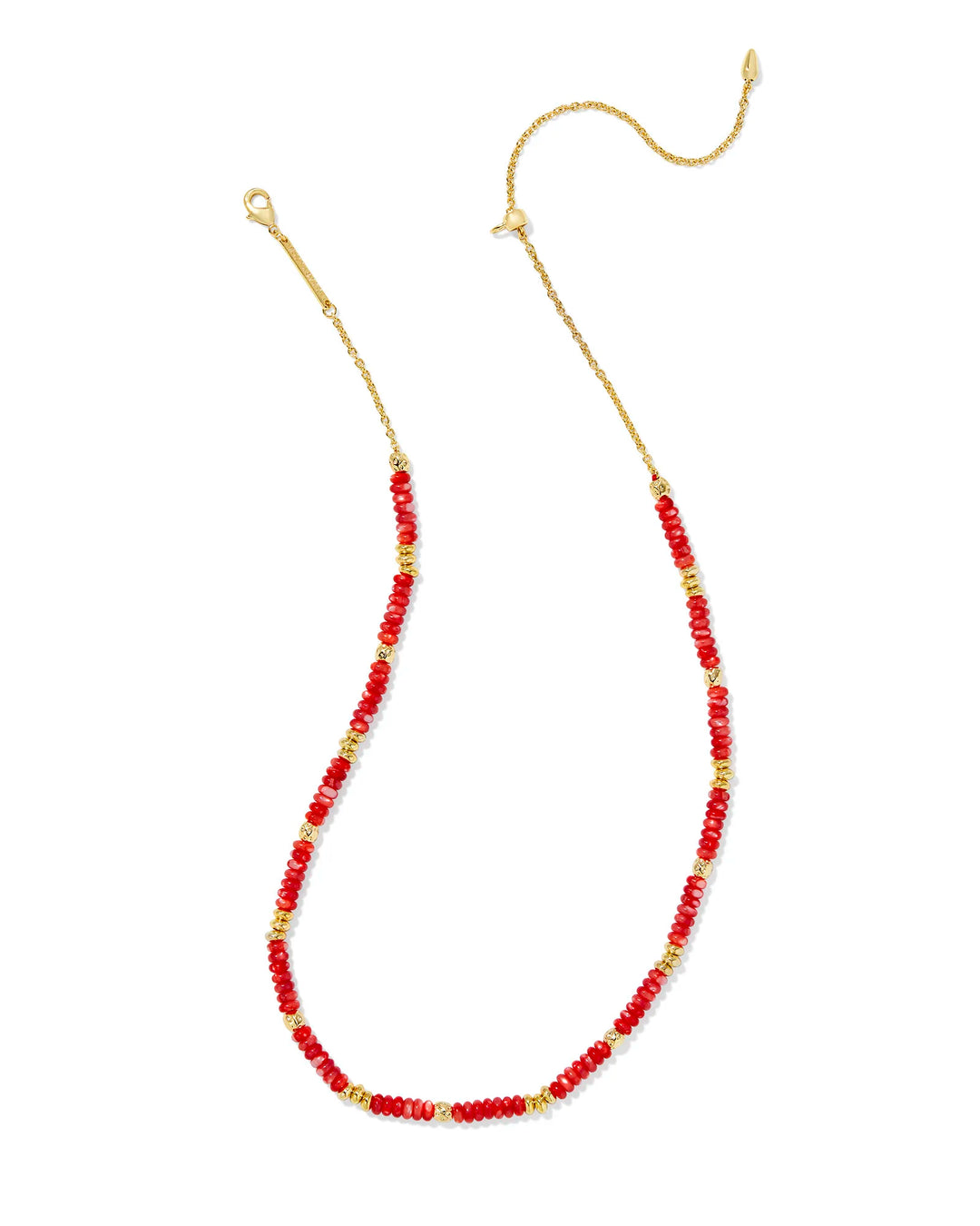 Deliah Strand Necklace Gold Red MOP