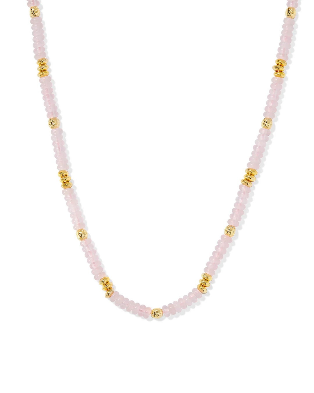Deliah Strand Necklace Gold Rose Quartz