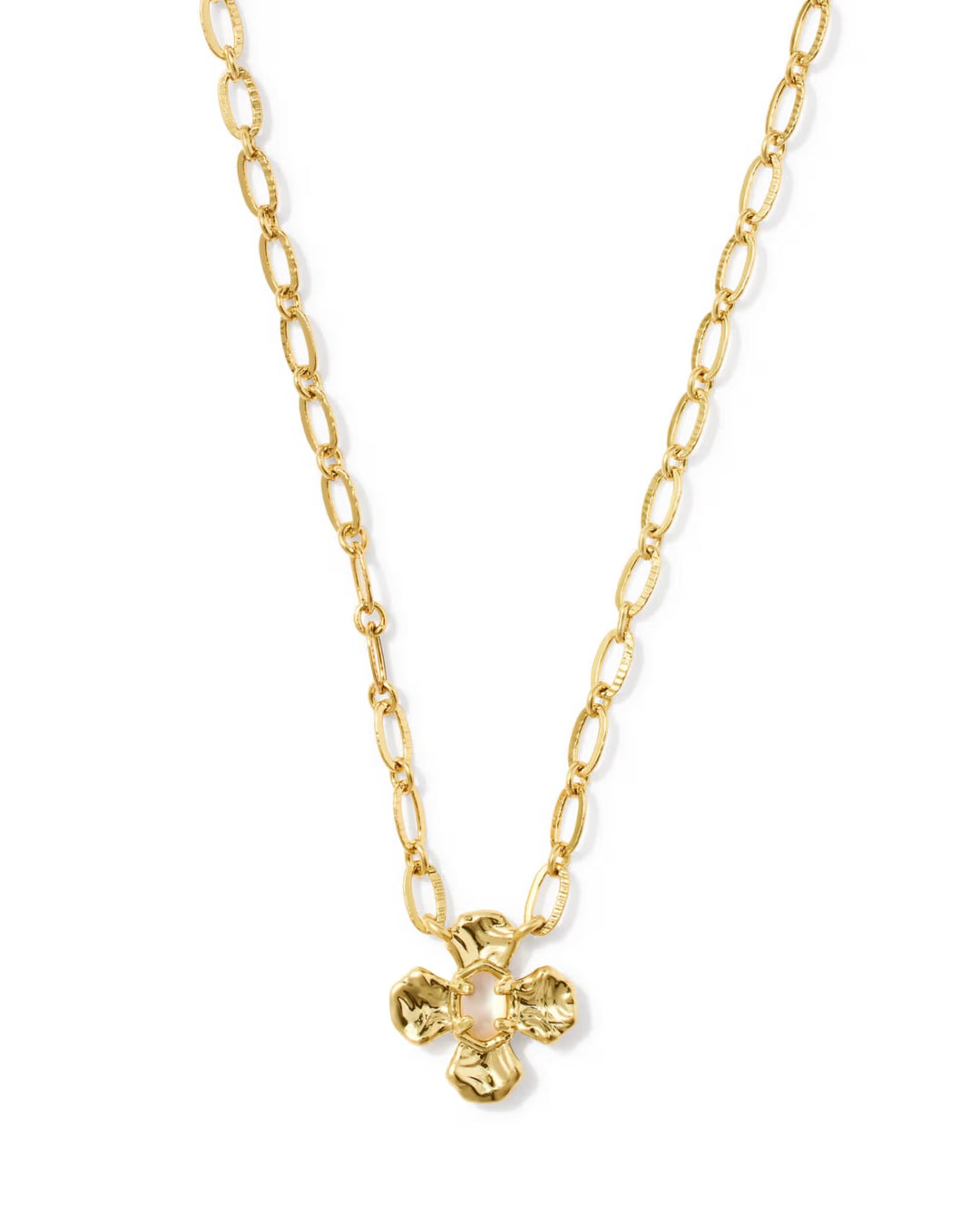 Leanne Short Pendant Gold MOP