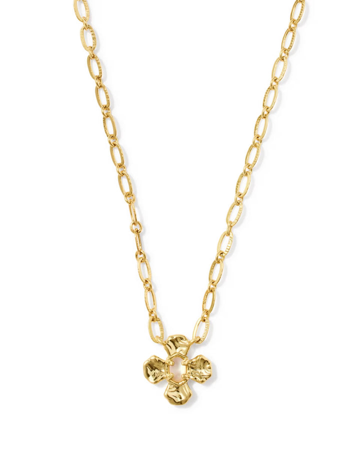 Leanne Short Pendant Gold MOP