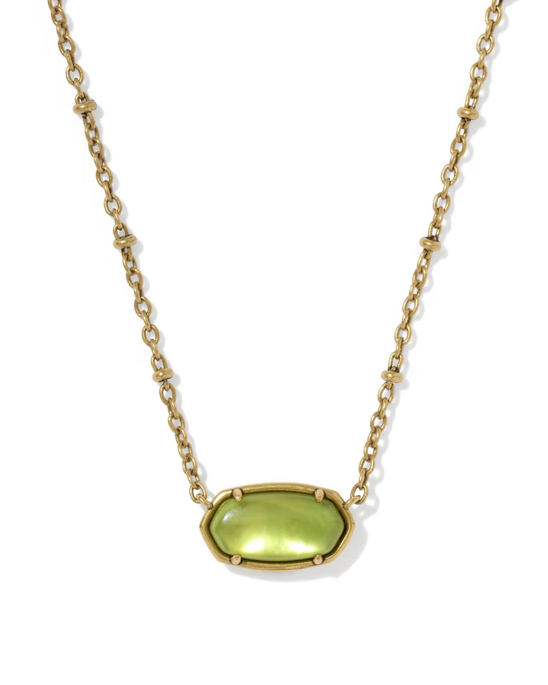 Tiger Stripe Elisa Necklace Gold Green