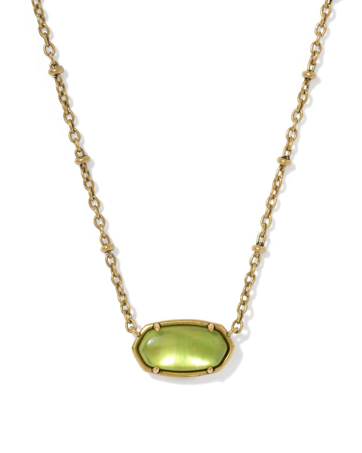Tiger Stripe Elisa Necklace Gold Green