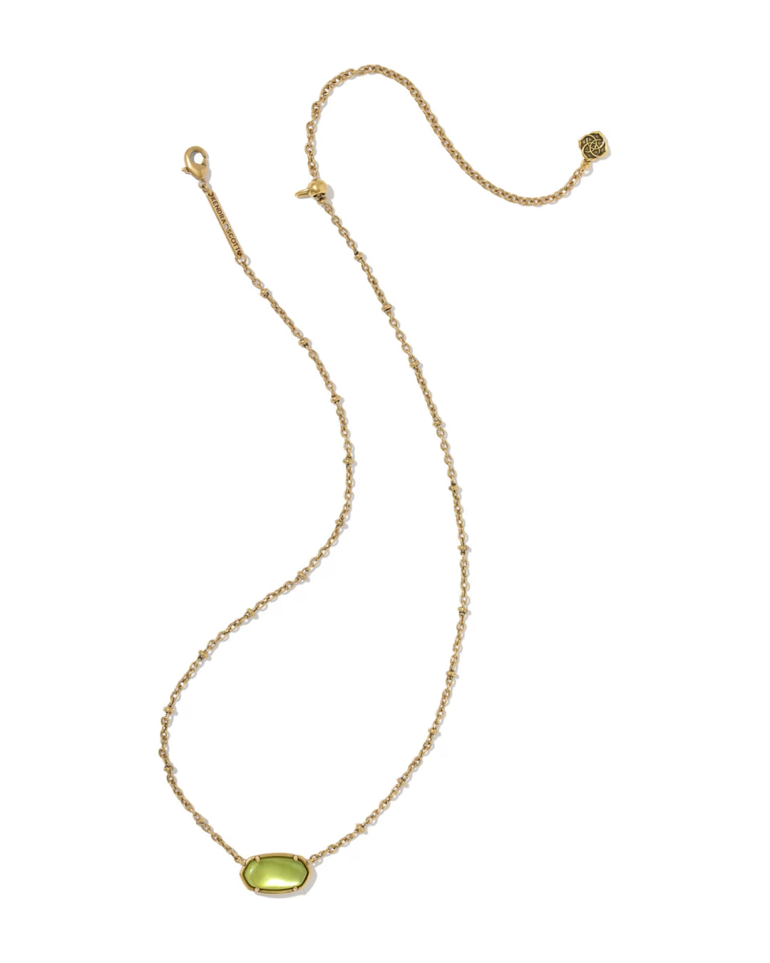 Tiger Stripe Elisa Necklace Gold Green