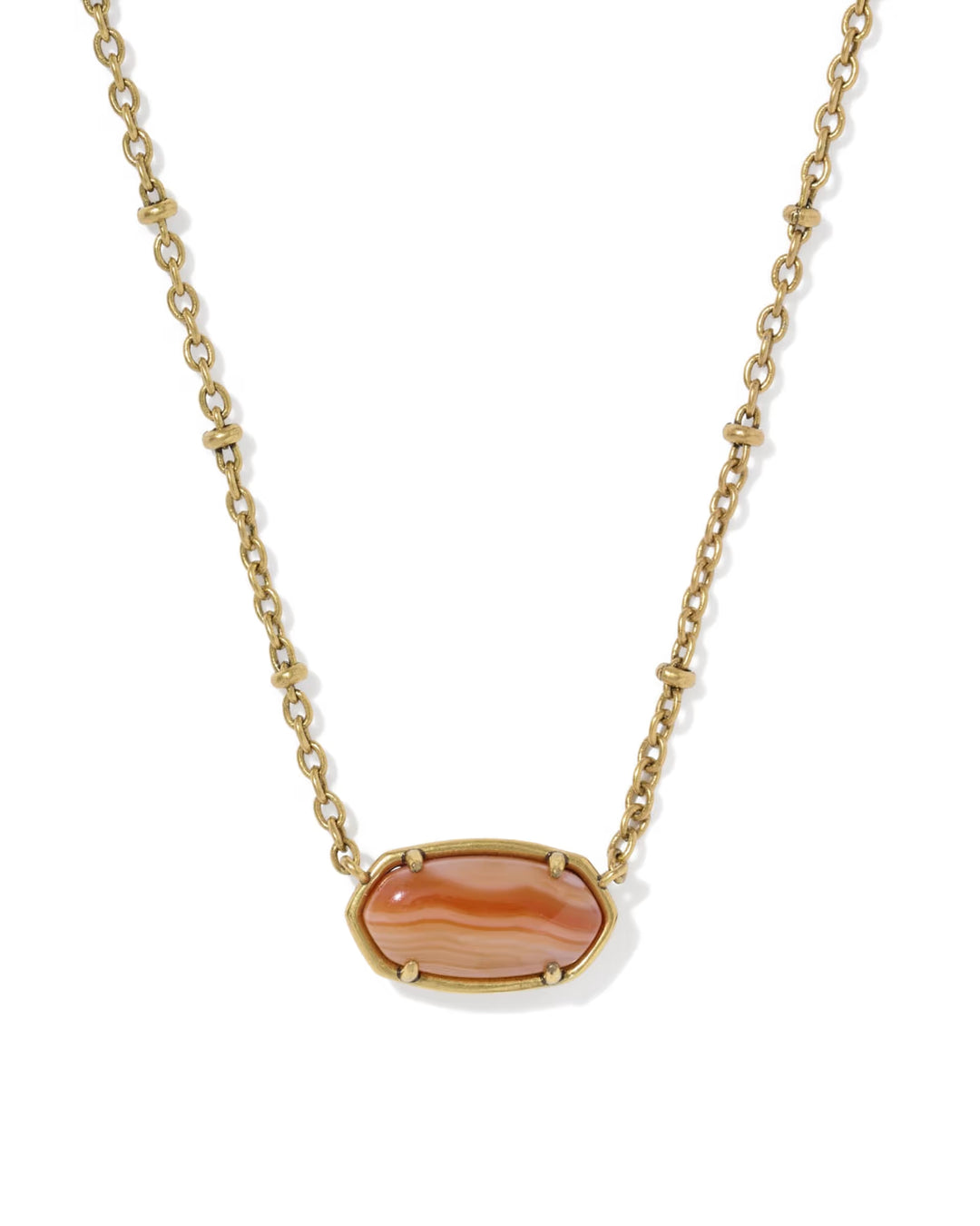 Tiger Stripe Elisa Necklace Gold Orange
