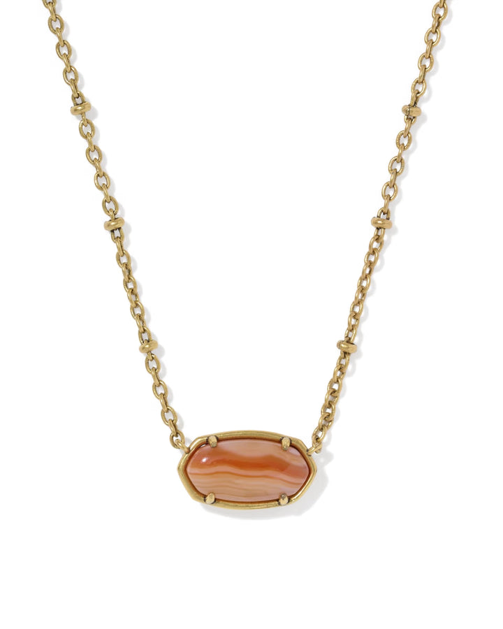 Tiger Stripe Elisa Necklace Gold Orange