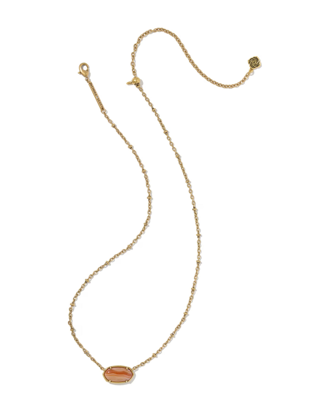 Tiger Stripe Elisa Necklace Gold Orange