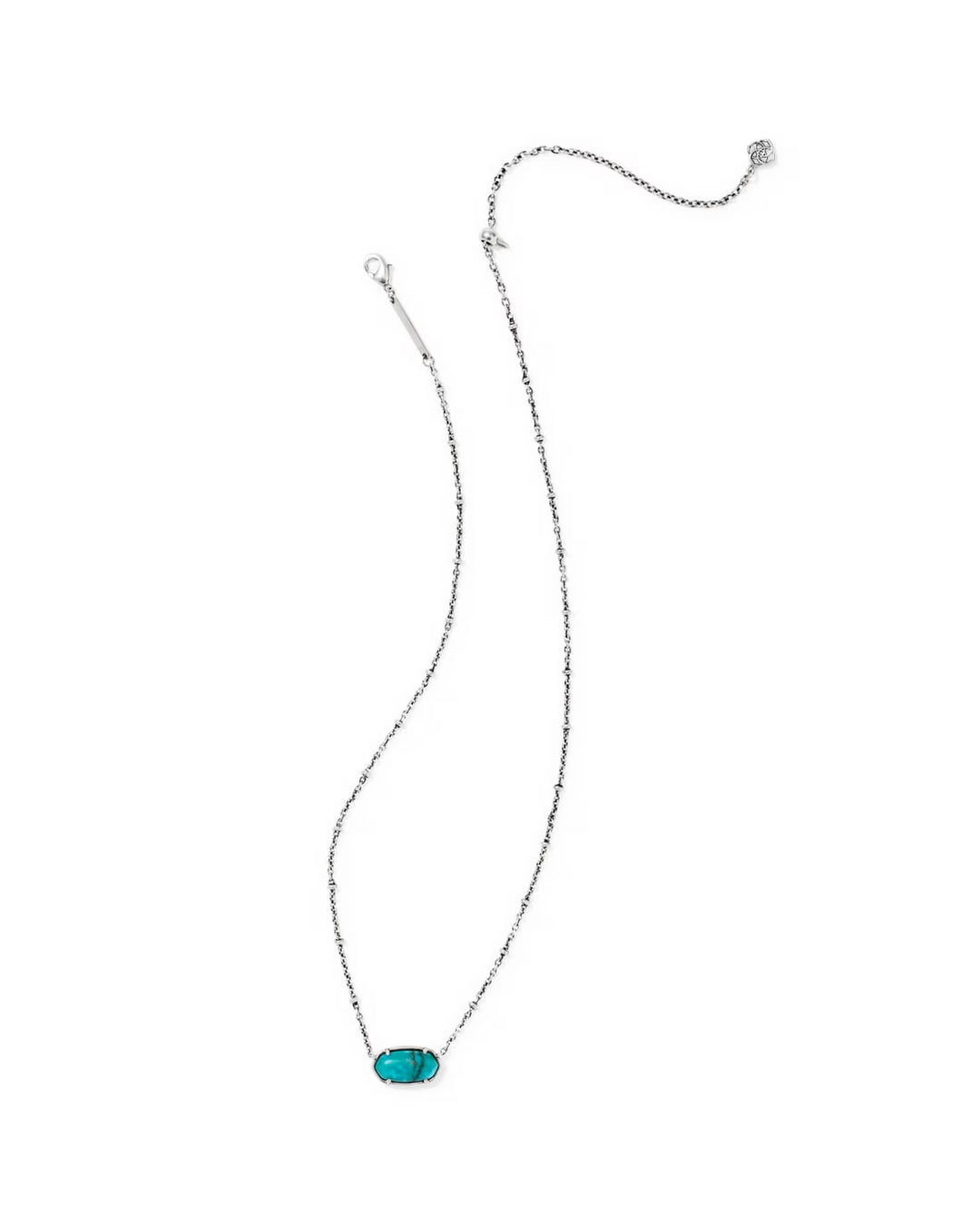 Tiger Stripe Elisa Necklace Vintage Silver Blue