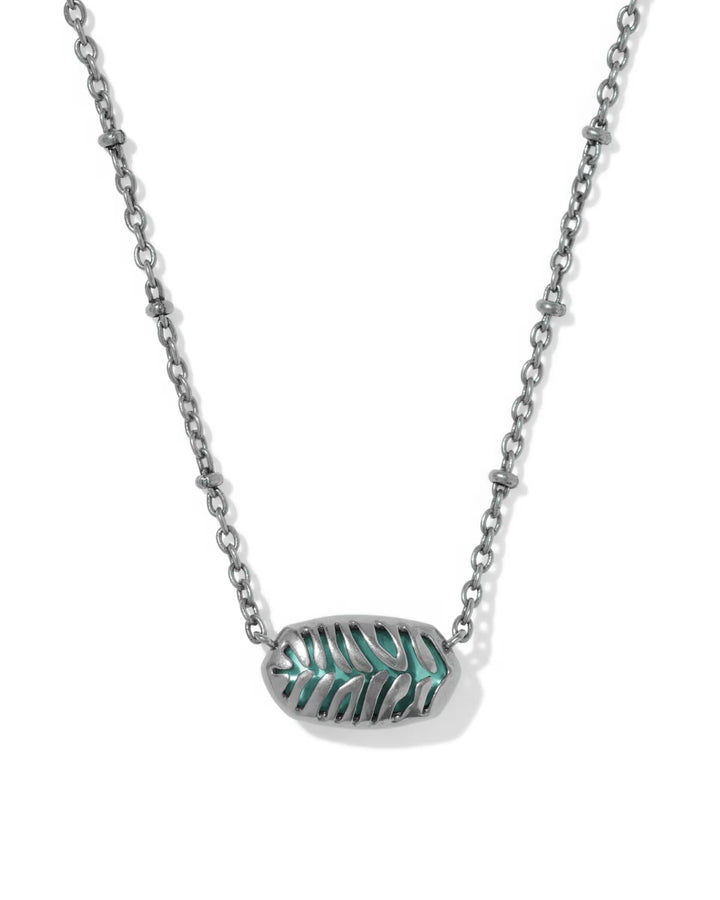 Tiger Stripe Elisa Necklace Vintage Silver Blue