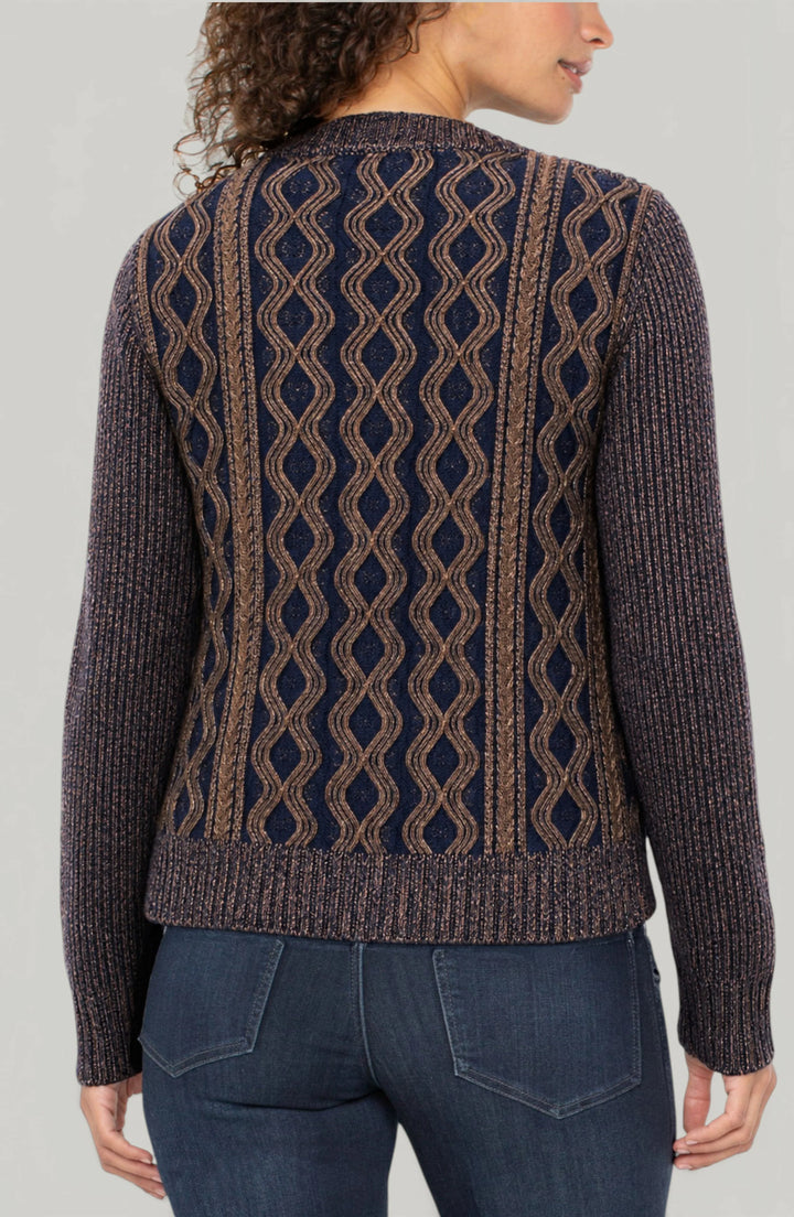 Navy/Brown Crewneck Sweater