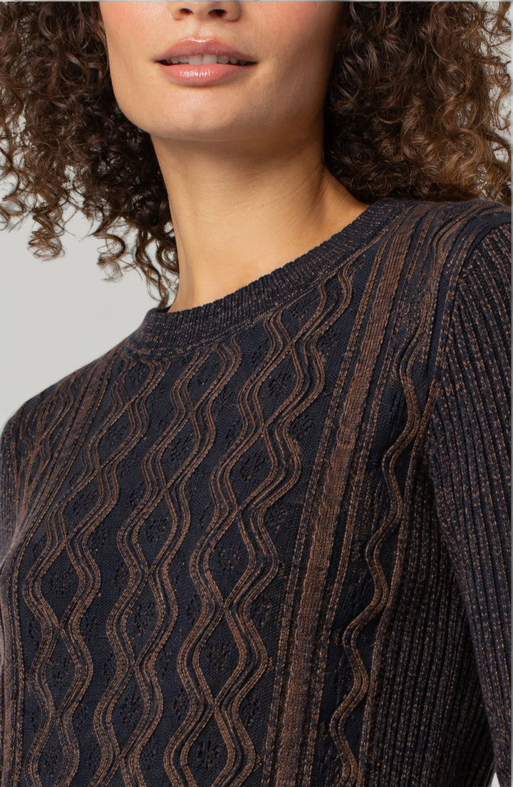 Navy/Brown Crewneck Sweater