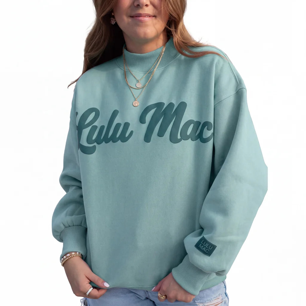 Lulu Mac Green Script Sweatshirt
