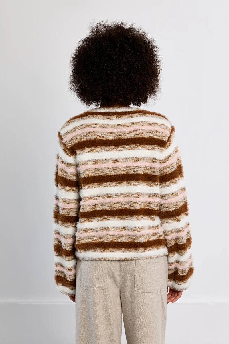 Striped Fluffy Sweater