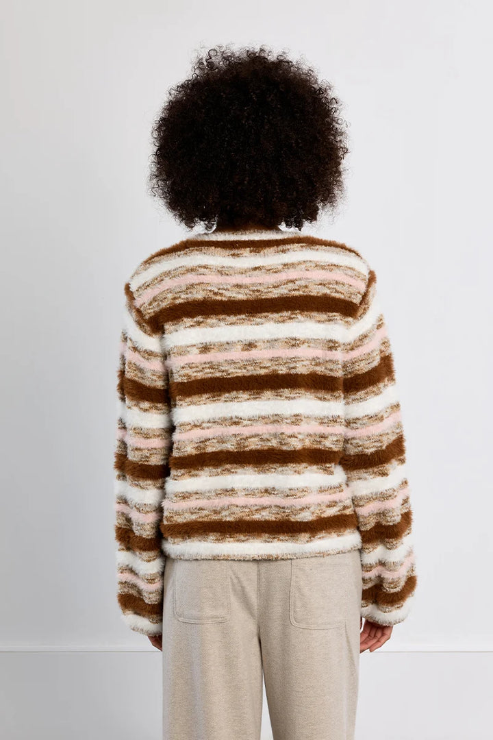 Striped Fluffy Sweater