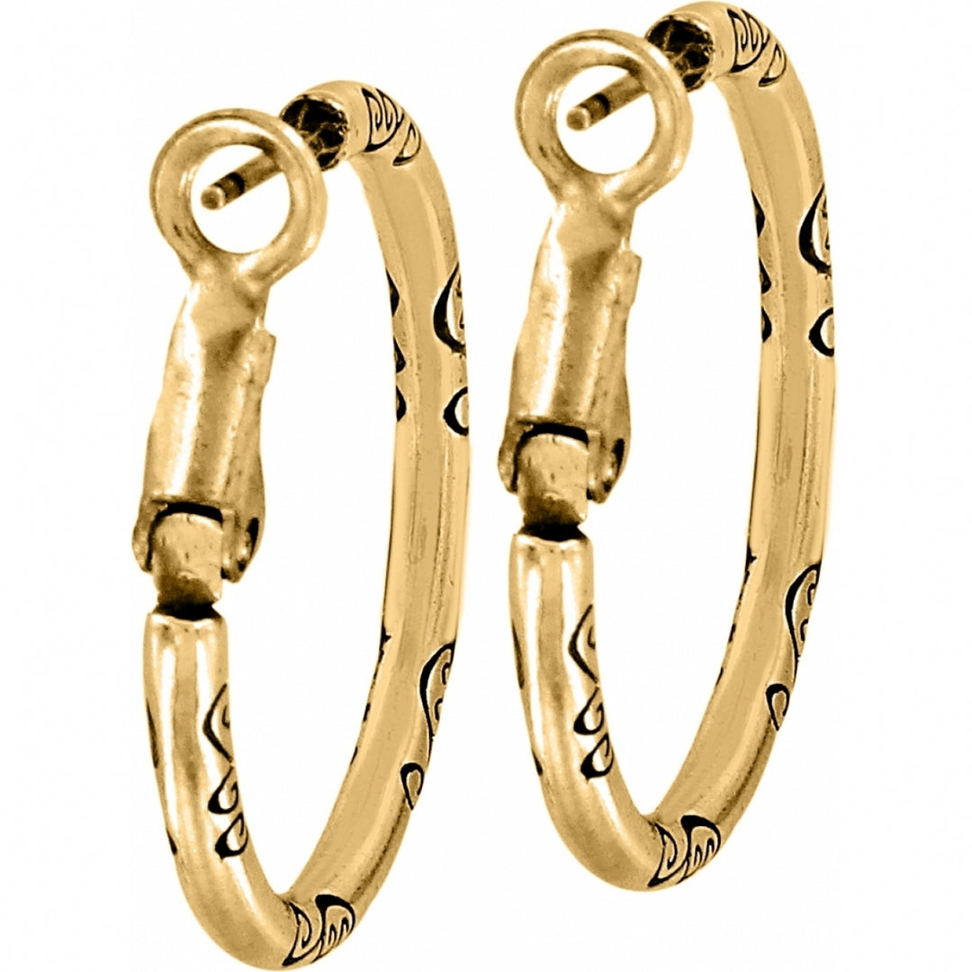 Gld Sml Hoop Charm Earrings