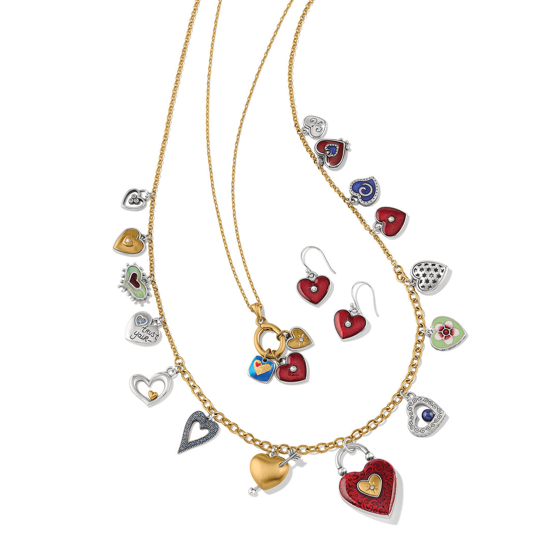 One Heart Color Reversible Earrings