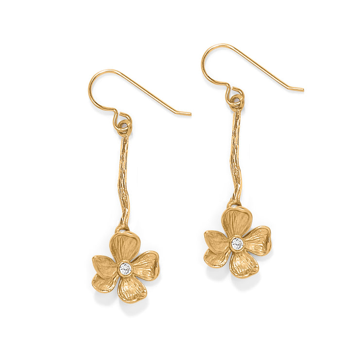 Everbloom Windflower Gold French Wire Earrings