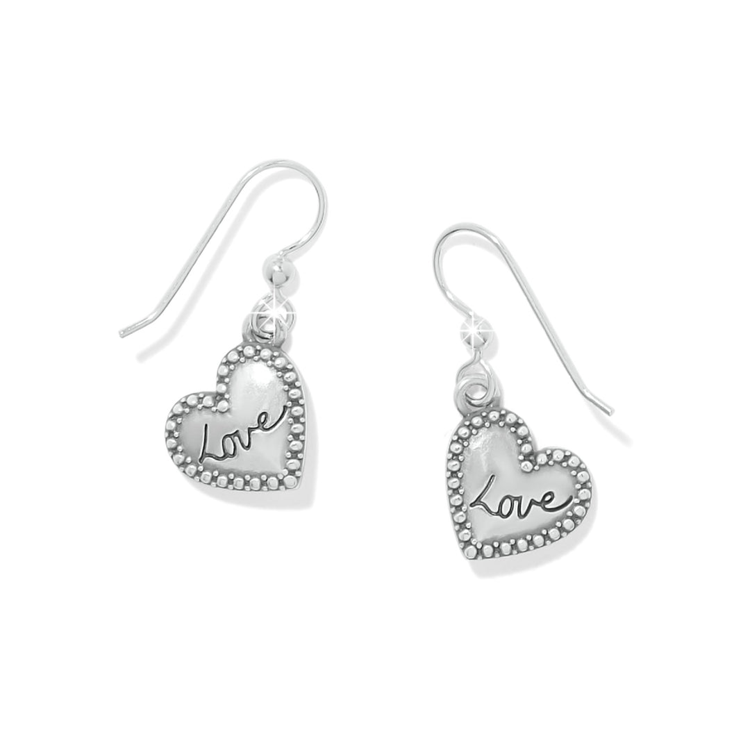 One Heart French Wire Earrings