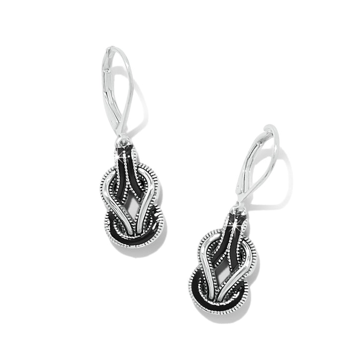 Interlok Harmony Leverback Earrings Silver/Black