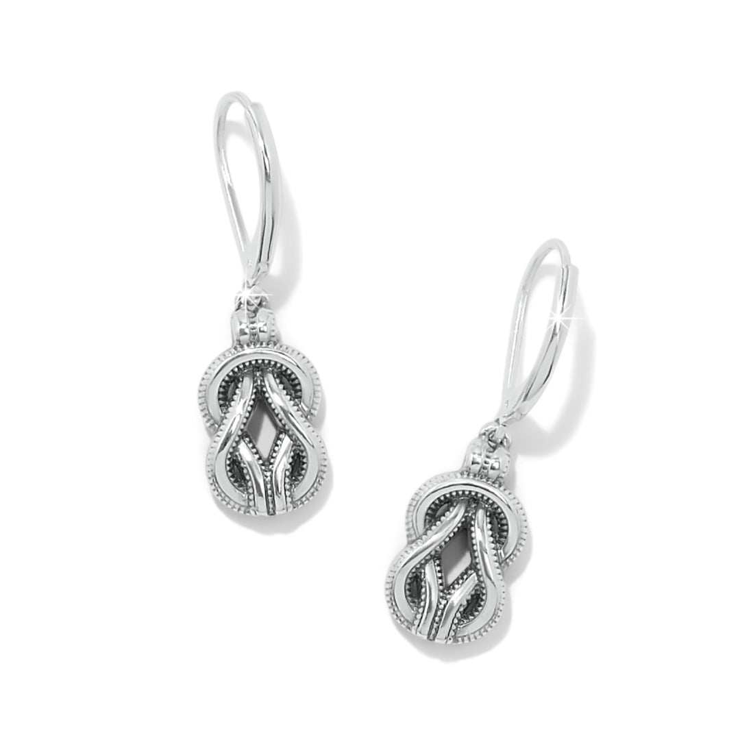 Interlok Harmony Leverback Earrings Silver/Black