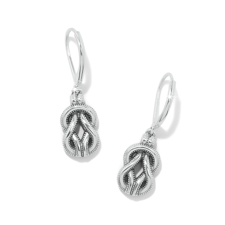 Interlok Harmony Leverback Earrings Silver/Black