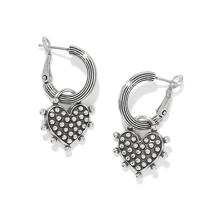 Pebble Sweet Hearts Reversible Charm Hoop Earrings