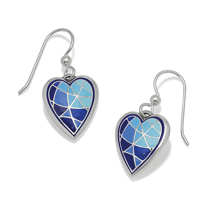 Colormix Heart Blues French Wire Earrings