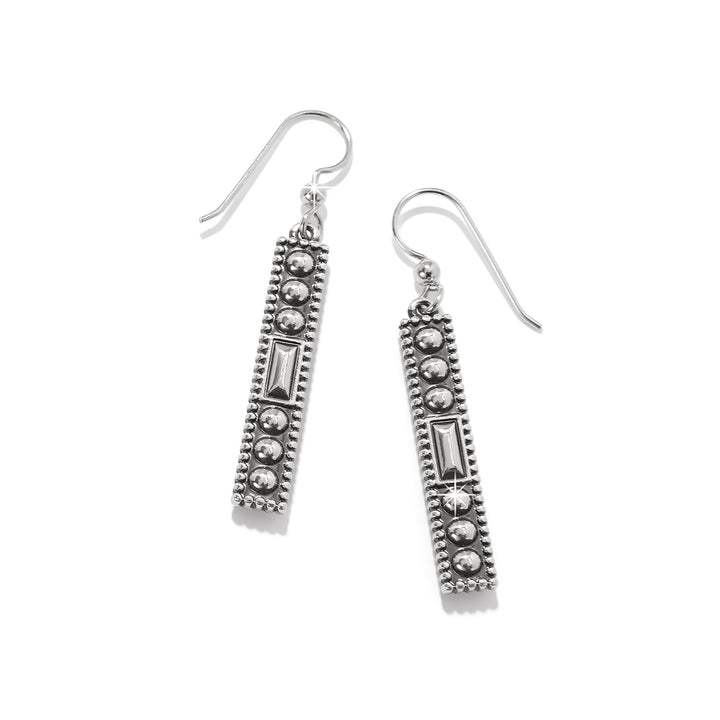Pretty Tough Gem Black French Wire Earrings