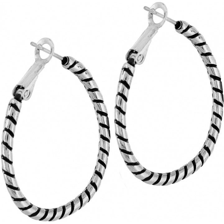 SIL Twist Oval Hoop Charm Earring