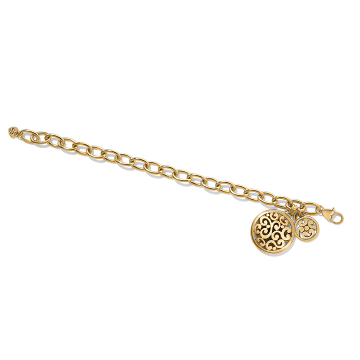 Contempo Medallion Gold Link Bracelet
