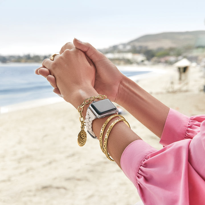 Contempo Medallion Gold Link Bracelet