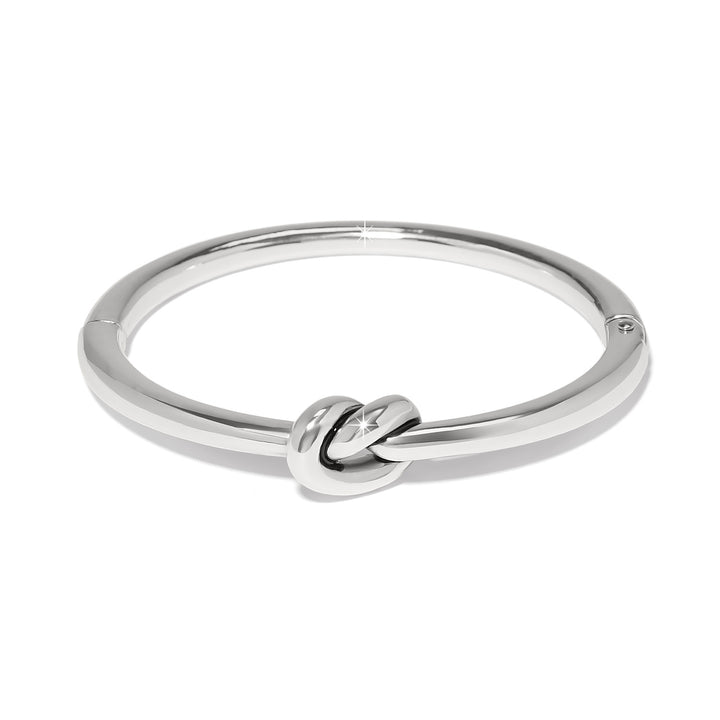 Interlok Single Knot Silver Hinged Bangle